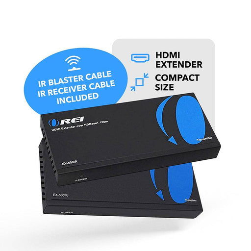 1080P HDBaseT HDMI Extender over Cat5e/6 Upto 500 Feet -2 Way IR & HDMI Loopout (EX-500IR) - Premium Extender - Just $134.99! Shop now at Retro Gaming of Denver