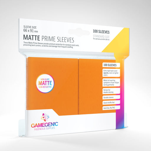 GameGenic Matte Prime Card Sleeves: Orange - Premium Accessories - Just $7.49! Shop now at Retro Gaming of Denver