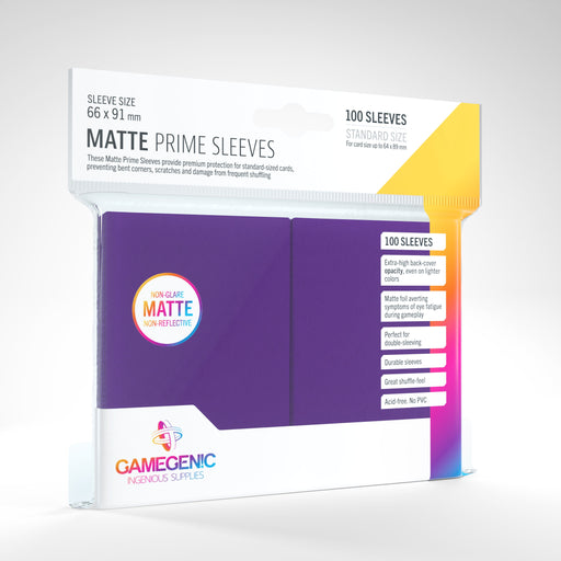 GameGenic Matte Prime Card Sleeves: Purple - Premium Accessories - Just $7.49! Shop now at Retro Gaming of Denver