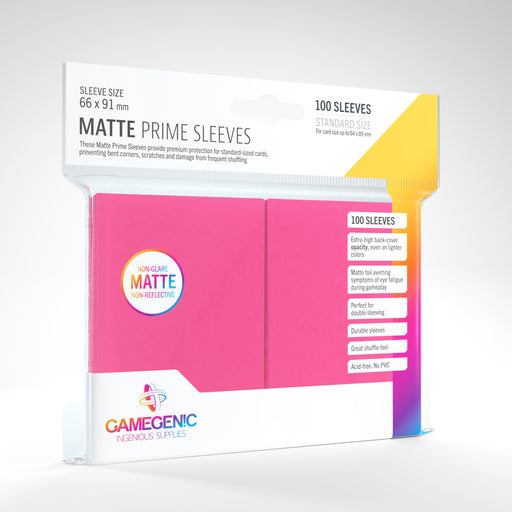 GameGenic Matte Prime Card Sleeves: Pink - Premium Accessories - Just $7.49! Shop now at Retro Gaming of Denver