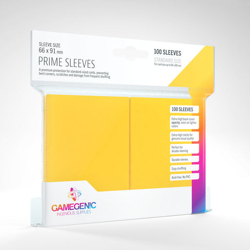 GameGenic Prime Card Sleeves: Yellow - Premium Accessories - Just $7.49! Shop now at Retro Gaming of Denver