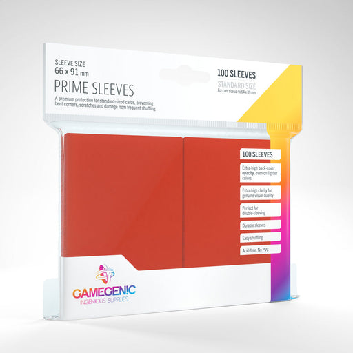 GameGenic Prime Card Sleeves: Red - Premium Accessories - Just $7.49! Shop now at Retro Gaming of Denver