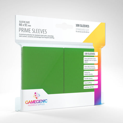 GameGenic Prime Card Sleeves: Green - Premium Accessories - Just $7.49! Shop now at Retro Gaming of Denver