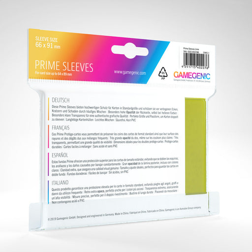 GameGenic Prime Card Sleeves: Lime Green - Premium Accessories - Just $7.49! Shop now at Retro Gaming of Denver