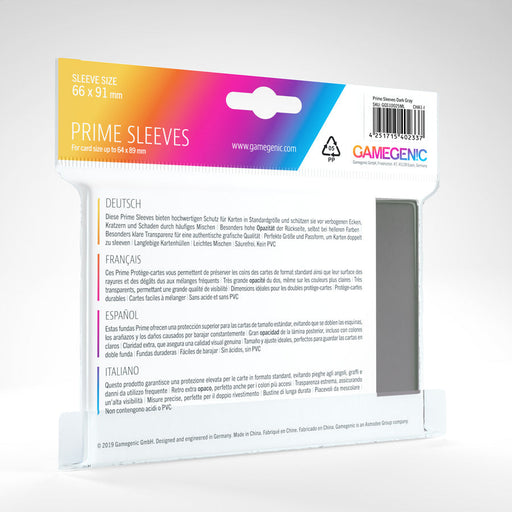 GameGenic Prime Card Sleeves: Dark Gray - Premium Accessories - Just $7.49! Shop now at Retro Gaming of Denver