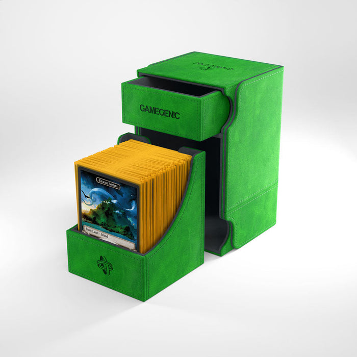GameGenic Watchtower 100+ Card Convertible Deck Box: Green - Premium Accessories - Just $32.99! Shop now at Retro Gaming of Denver