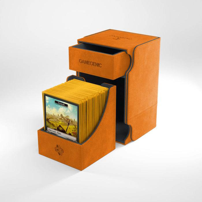 GameGenic Watchtower 100+ Card Convertible Deck Box: Orange - Premium Accessories - Just $32.99! Shop now at Retro Gaming of Denver