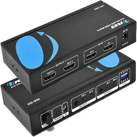 OREI HD-202 2x2 HDMI 1.4V Matrix Switch/Splitter (2-input, 2-output) with Remote Control Supports PIP, MHL, HDMI 1.4, 3D, 1080p, 4K x 2K - Premium Matrix Switch - Just $52! Shop now at Retro Gaming of Denver