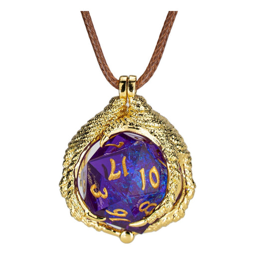 Dragon Claw Necklace with D20 - Gold - Premium  - Just $34.99! Shop now at Retro Gaming of Denver