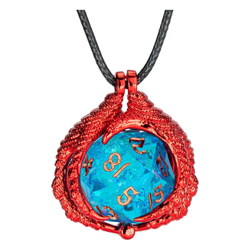 Dragon Claw Necklace with D20 - Red - Premium  - Just $34.99! Shop now at Retro Gaming of Denver