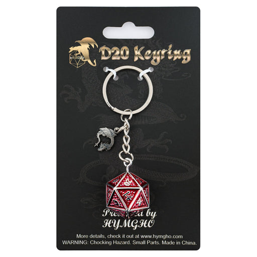 D20 Keychain Behemoth - Blood on Gun Metal - Premium D20 Keychain - Just $14.99! Shop now at Retro Gaming of Denver