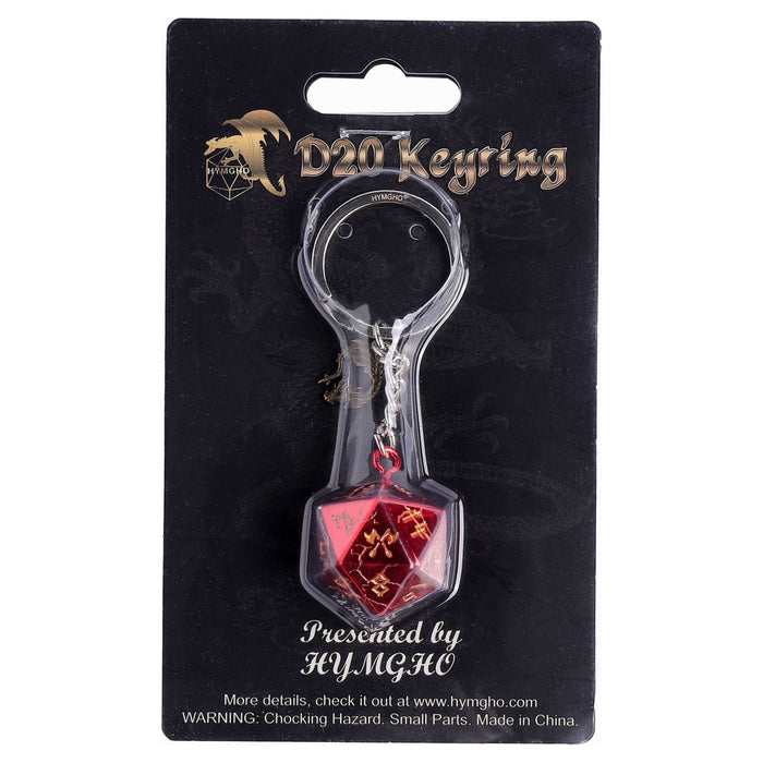 D20 Keychain Barbarian - Red with Gold - Premium D20 Keychain - Just $14.99! Shop now at Retro Gaming of Denver