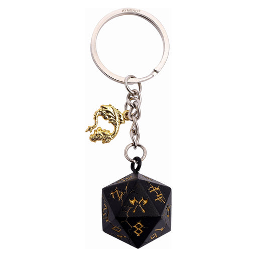 D20 Keychain Barbarian - Black with Gold - Premium D20 Keychain - Just $14.99! Shop now at Retro Gaming of Denver