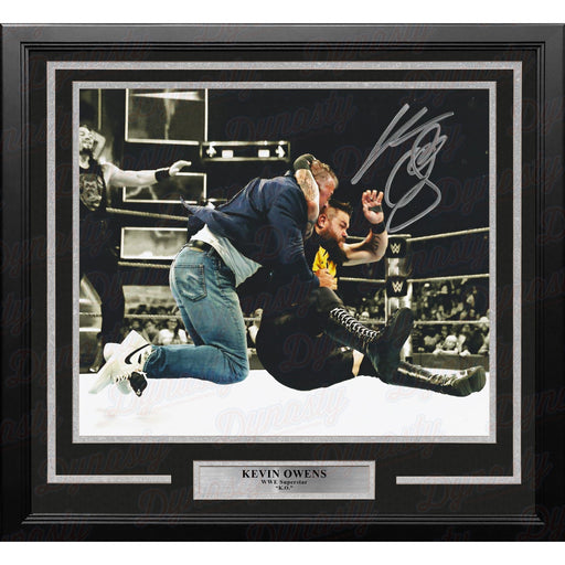 Kevin Owens Stunning Shane McMahon Autographed Framed WWE Wrestling Photo - Premium Autographed Framed Wrestling Photos - Just $109.99! Shop now at Retro Gaming of Denver