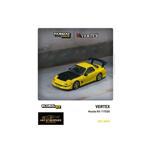 Tarmac Works Global64 Mazda RX-7 (FD3S) Yellow Metallic 1:64 - Premium Mazda - Just $18.99! Shop now at Retro Gaming of Denver