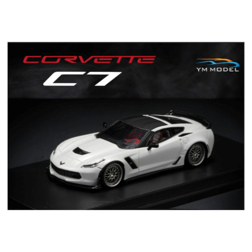 YM Model Chevrolet Covette C7 bagged in White 1:64 Limited to 299 Pcs - Premium Chevrolet - Just $69.99! Shop now at Retro Gaming of Denver