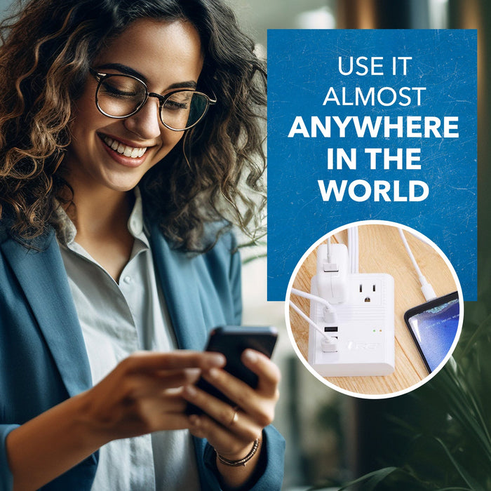 World Travel Adapter Plug International- All in One- 3 USB- Compact Design (M8 Max) - Premium Travel adapter - Just $39.99! Shop now at Retro Gaming of Denver