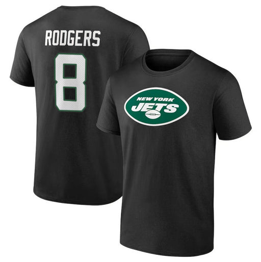 Aaron Rodgers New York Jets Icon Name & Number T-Shirt - Premium T-Shirts - Football - Just $39.99! Shop now at Retro Gaming of Denver