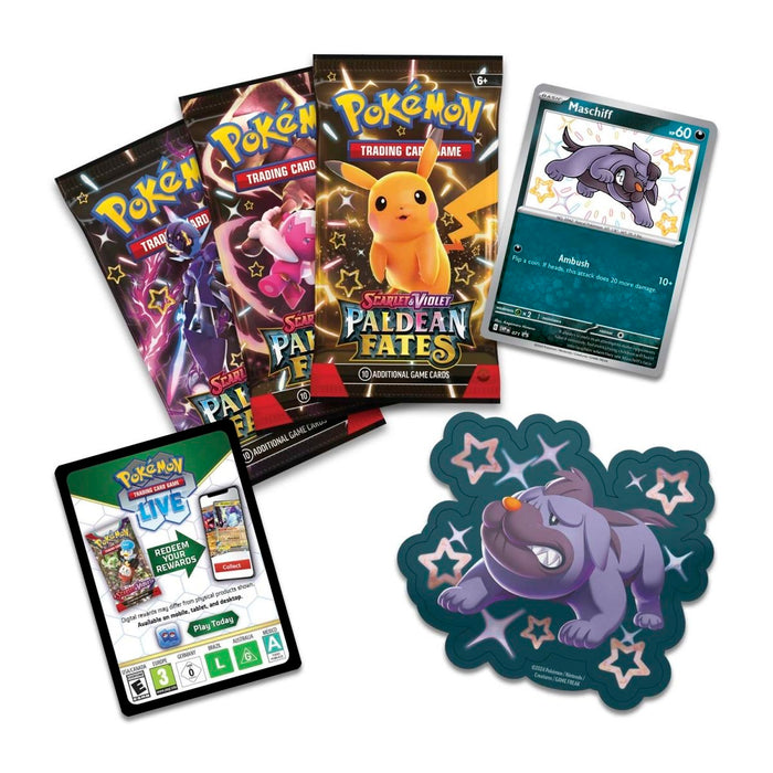 Pokemon: SV - Paldean Fates - Tech Sticker Collection (Fidough, Greavard, or Machiff) - Premium  - Just $15.99! Shop now at Retro Gaming of Denver