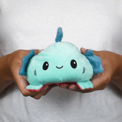 TeeTurtle Reversible Sea Monster: Aqua/Pink (Mini) - Premium Toys and Collectible - Just $16.99! Shop now at Retro Gaming of Denver