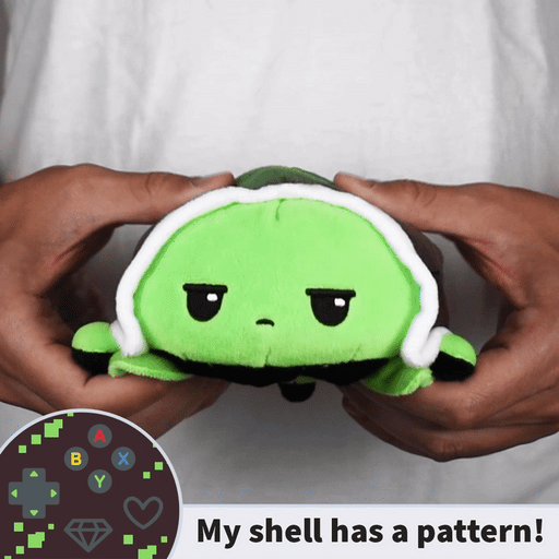 TeeTurtle Reversible Turtle: Video Game/Green (Mini) - Premium Toys and Collectible - Just $16.99! Shop now at Retro Gaming of Denver