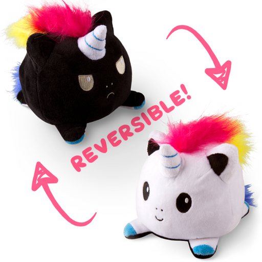 TeeTurtle Reversible Unicorn: White/Black (Mini) - Premium Toys and Collectible - Just $16.99! Shop now at Retro Gaming of Denver