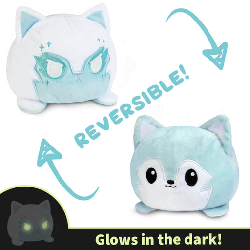 TeeTurtle Reversible Wolf: Light Blue/Celestial White Glow (Mini) - Premium Toys and Collectible - Just $16.99! Shop now at Retro Gaming of Denver