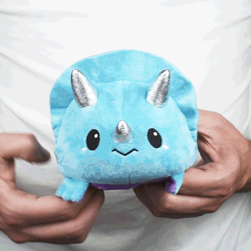 TeeTurtle Reversible Triceratops: Purple/Blue (Mini) - Premium Toys and Collectible - Just $16.99! Shop now at Retro Gaming of Denver