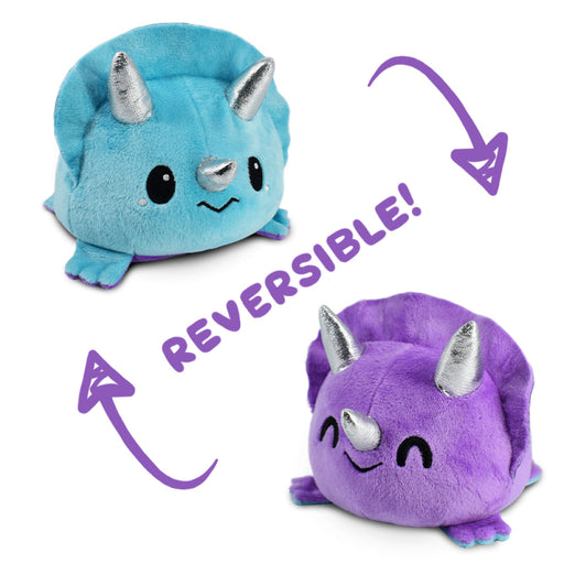 TeeTurtle Reversible Triceratops: Purple/Blue (Mini) - Premium Toys and Collectible - Just $16.99! Shop now at Retro Gaming of Denver