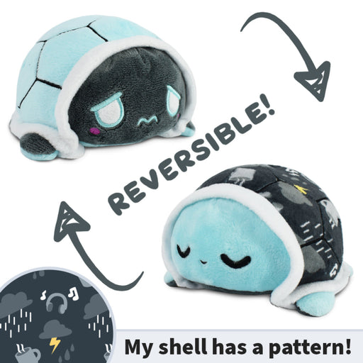 TeeTurtle Reversible Turtle: Rainy Day/Light Blue (Mini) - Premium Toys and Collectible - Just $16.99! Shop now at Retro Gaming of Denver