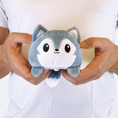 TeeTurtle Reversible Wolf: Gray (Mini) - Premium Toys and Collectible - Just $16.99! Shop now at Retro Gaming of Denver