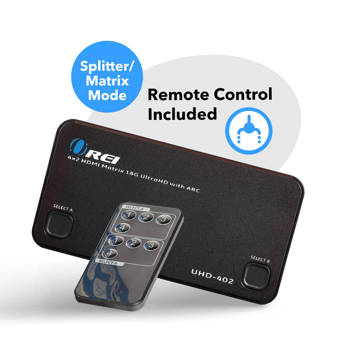 Ultra HD 4x2 HDMI Matrix Switch Full 3D with ARC Support (UHD-402) - Premium Matrix Switch - Just $39.99! Shop now at Retro Gaming of Denver