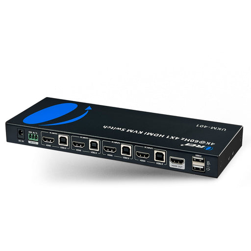 OREI 4K@60Hz 4X1 HDMI KVM Switch with RS-232 Control (UKM-401) - Premium  - Just $74.99! Shop now at Retro Gaming of Denver