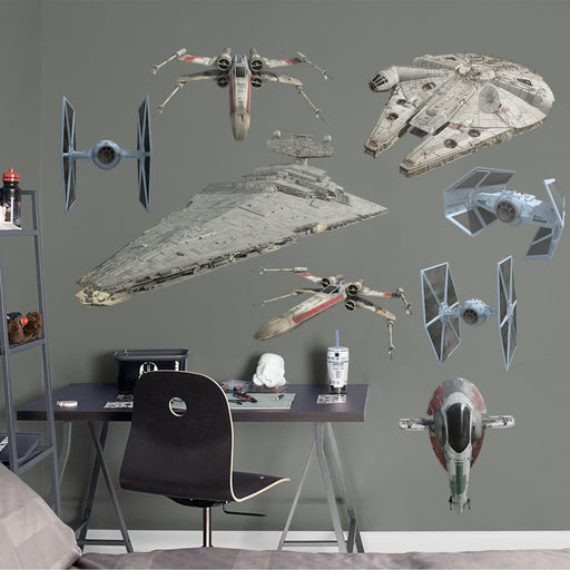 Star Wars: Original Trilogy Spaceships Collection - Officially Licensed Removable Wall Decals - Premium Collection - Just $109.99! Shop now at Retro Gaming of Denver