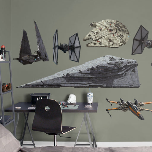 Star Wars: The Force Awakens Ship Collection - Officially Licensed Removable Wall Decal - Premium Collection - Just $109.99! Shop now at Retro Gaming of Denver