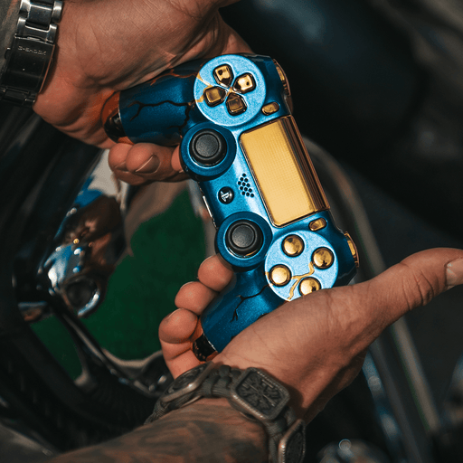 BLUE THUNDER PS4 CUSTOM MODDED CONTROLLER - Premium PS4 READY TO GO EDITION - Just $129.99! Shop now at Retro Gaming of Denver