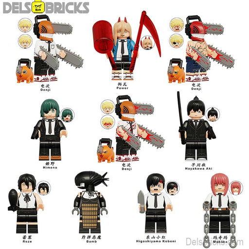 Chainsaw Man Anime Set of 10 Lego Minifigures - Premium Minifigures - Just $32! Shop now at Retro Gaming of Denver