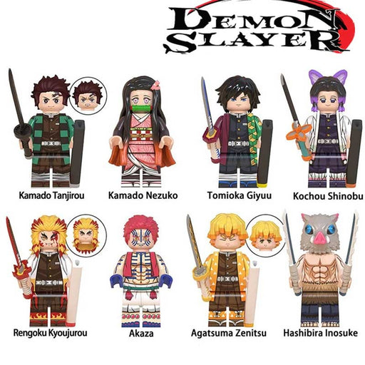 Demon Slayer Anime Set of 8 Lego compatible Minifigures - Premium Minifigures - Just $26! Shop now at Retro Gaming of Denver