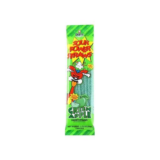 Dorval Sour Power Straws Green Apple (Germany) - Premium  - Just $2.75! Shop now at Retro Gaming of Denver