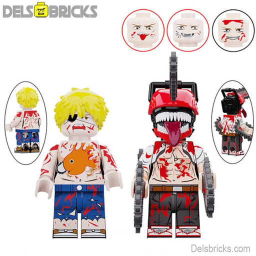Chainsaw Man Denji set of 2 Lego Anime Minifigures - Premium Minifigures - Just $6.50! Shop now at Retro Gaming of Denver