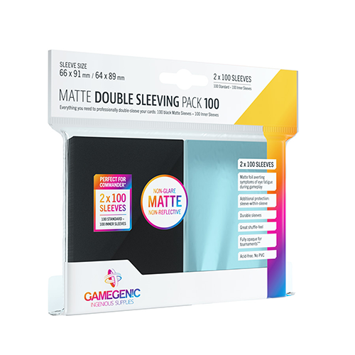 GameGenic MATTE Double Sleeving Pack 100 - Premium Accessories - Just $9.99! Shop now at Retro Gaming of Denver