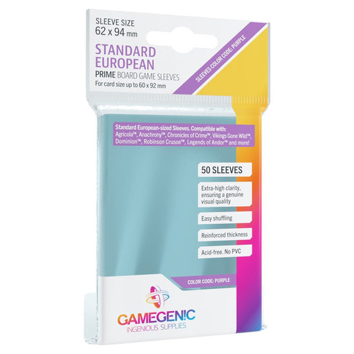 GameGenic PRIME Standard European-Sized Sleeves 62 x 94 mm - Purple - Premium Accessories - Just $3.49! Shop now at Retro Gaming of Denver