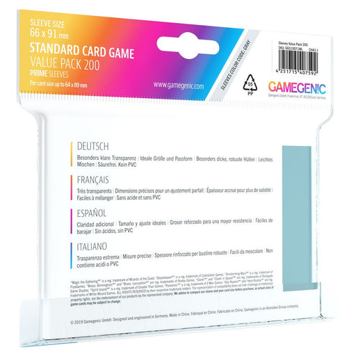 GameGenic PRIME Standard Card Game Sleeves - Value Pack 200 - Premium Accessories - Just $10.49! Shop now at Retro Gaming of Denver