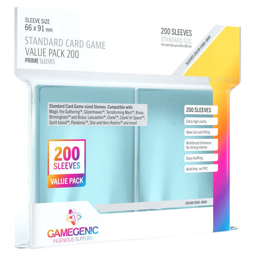 GameGenic PRIME Standard Card Game Sleeves - Value Pack 200 - Premium Accessories - Just $10.49! Shop now at Retro Gaming of Denver