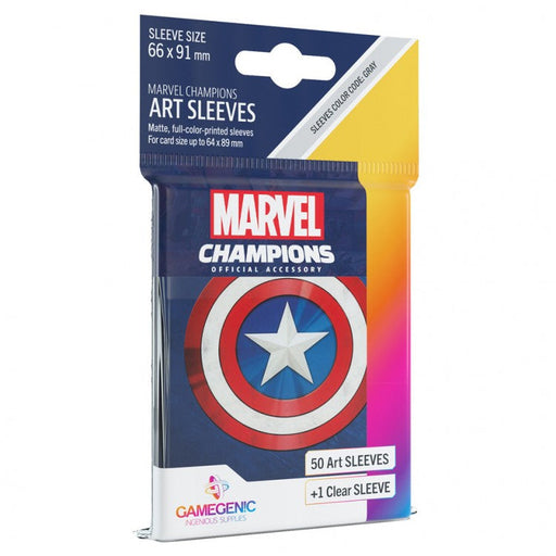 GameGenic Marvel Champions Art Sleeves - Captain America - Premium Accessories - Just $7.99! Shop now at Retro Gaming of Denver