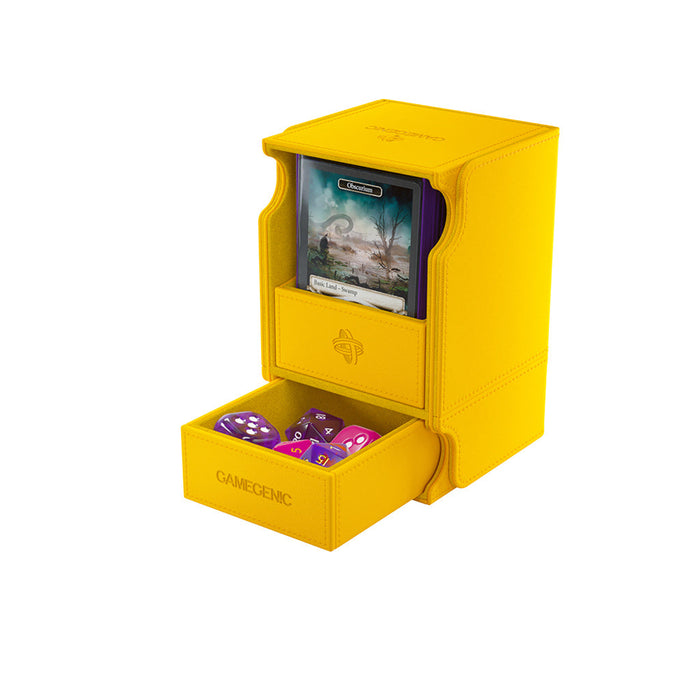 GameGenic Watchtower 100+ Card Convertible Deck Box - XL Yellow - Premium Accessories - Just $34.99! Shop now at Retro Gaming of Denver