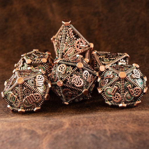 Weird West Wasteland Hollow Metal Dice Set - Green and Bronze - Premium hollow - Just $59.99! Shop now at Retro Gaming of Denver
