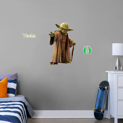 Yoda   - Officially Licensed Star Wars Removable Wall Decal - Premium Vinyl Die-Cut Character - Just $69.99! Shop now at Retro Gaming of Denver