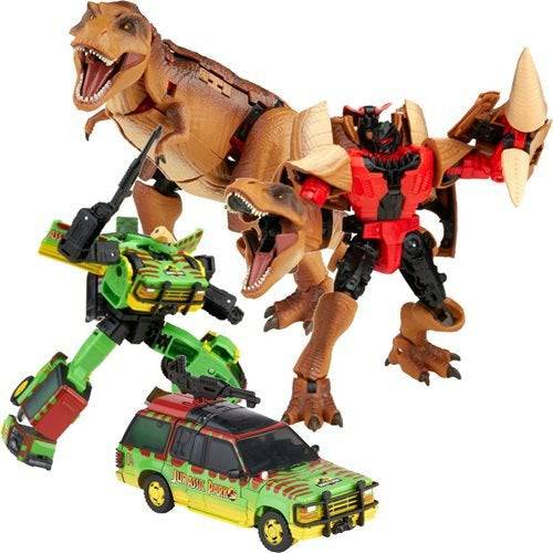 Jurassic Park Transformers Mash-Up Tyrannocon Rex and Autobot JP93 Set - Premium  - Just $105.90! Shop now at Retro Gaming of Denver