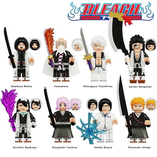 Bleach Anime Manga Set of 8 Lego compatible Minifigures - Premium Minifigures - Just $26! Shop now at Retro Gaming of Denver